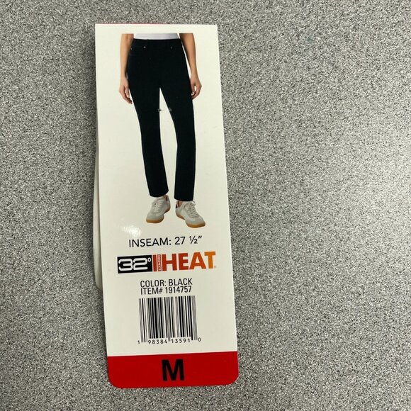 32 Degrees Women's Size M Black Mid-Rise Straight Leg Stretch Jean Pull on N0159 - Picture 12 of 13